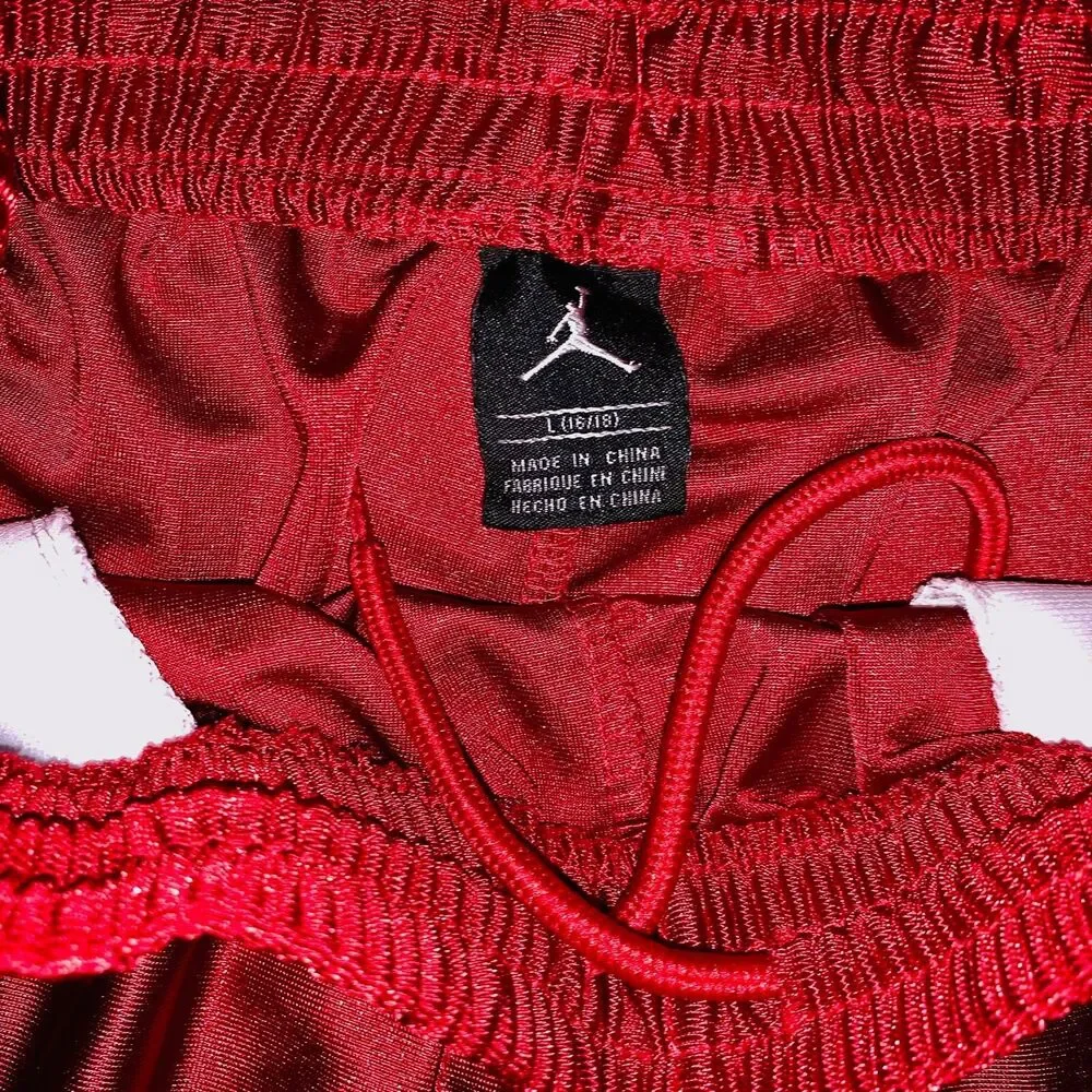 Jordan Vintage Super Rare Basketball Dazzle Shorts Sky Red Black Whi Men L
